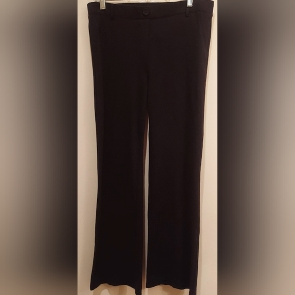 Betabrand Pants Women Large Petite‎ Black Stretch Yoga Career Wear Flare Pull On
